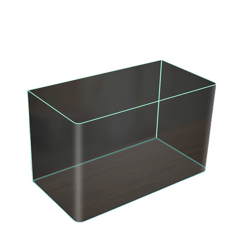 Fish tank, aquarium, lazy person, transparent hot-bent golden fish tank, living room, balcony, home decoration, small and medium-sized ecological aquatic plant tank Item Picture