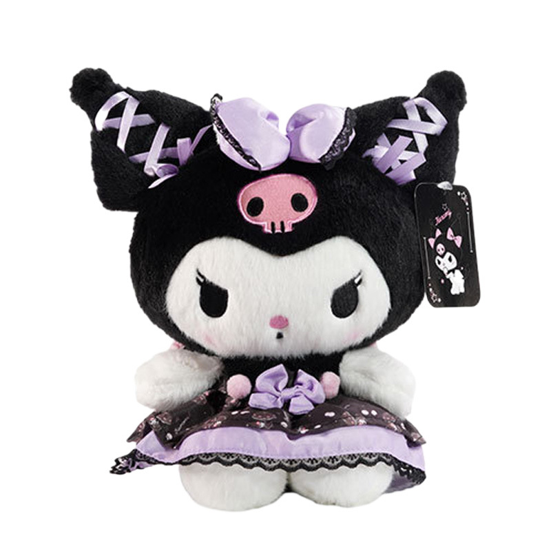 A genuine Sanrio Kuromi plush toy schoolbag pendant doll is a birthday gift for girls on Christmas Day Item Picture