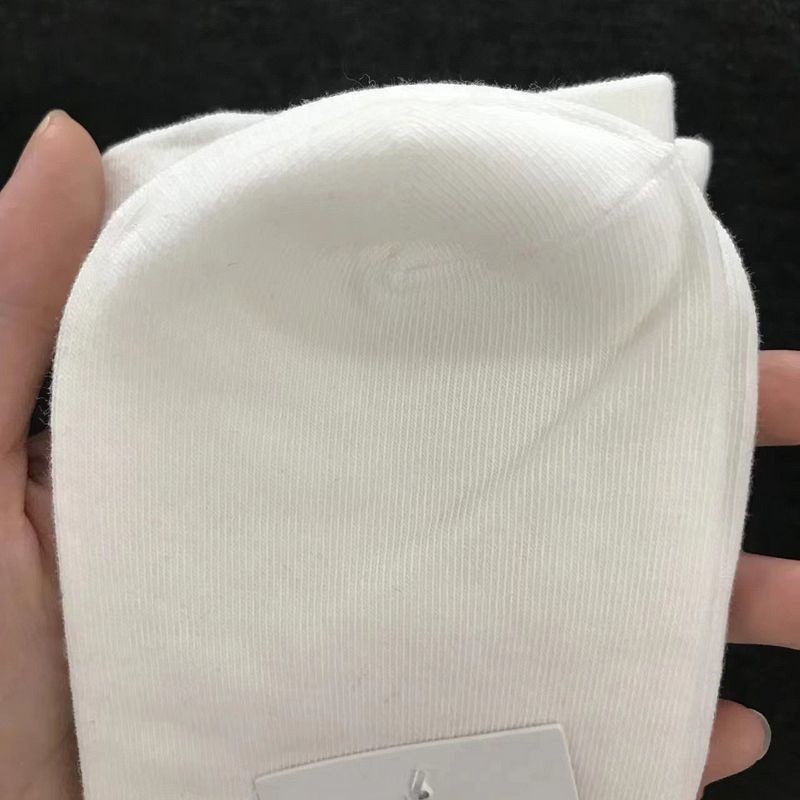 White Socks Women's Mid-Tube Socks Summer Thin Students Solid Color Pile Socks Japanese Spring And Autumn Pure Cotton Black Stockings Specification drawing