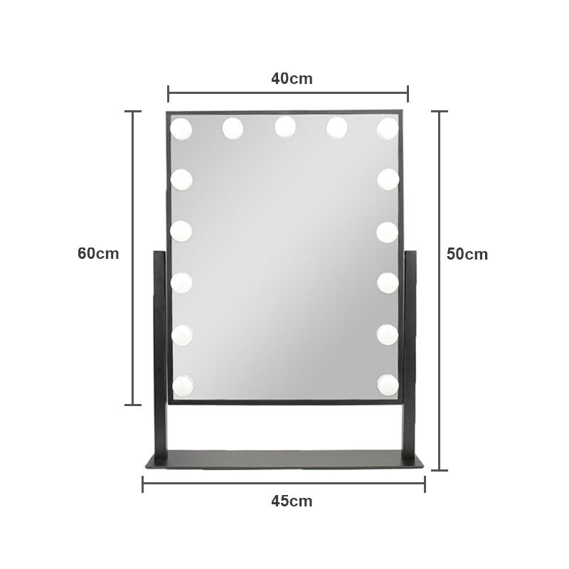 15-bulb Hollywood makeup mirror, USB-powered desktop makeup mirror, 360° adjustable makeup mirror Application Scenario