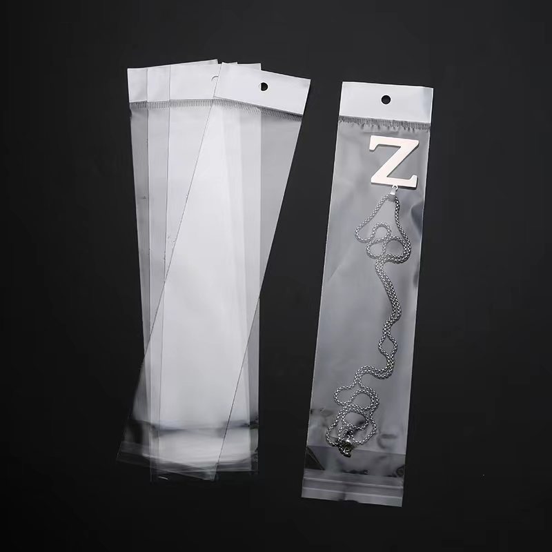 Opp White Pearl Film Card Head Bag Hanging Hole Jewelry Self-Adhesive Bag Self-Adhesive Transparent Bag Aircraft Hole Packaging Wholesale details Picture