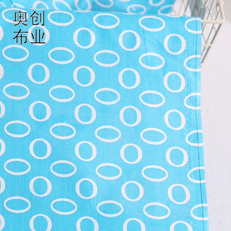 All-cotton printed circular line dress fabric, circular geometric pattern hair accessories, headwear accessories, bed sheet fabric Application Scenario