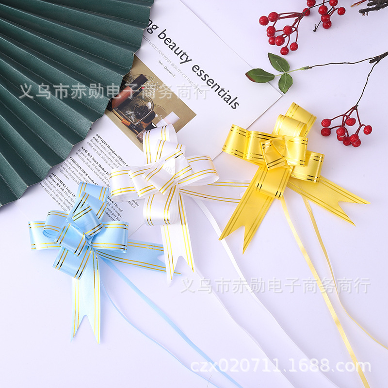 No. 30 Hand Pull Flower Wedding Car Decoration Gift Packaging Pull Flower Florist Famous Wood Bonsai Decorative Pull Flower Ribbon Specification drawing