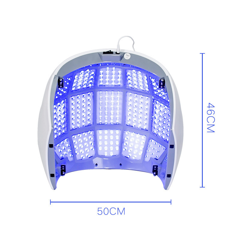 Cross-border folding seven-color spectrum large row light beauty salon instrument LED red and blue light mask color light machine beauty device Specification image