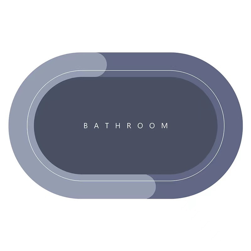 Diatom mud floor mat bathroom absorbent non-slip crystal velvet floor mat kitchen non-slip mat set fashion simple and beautiful