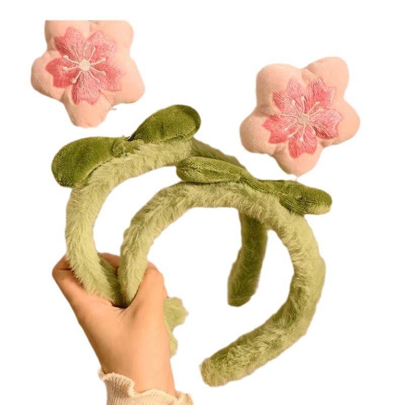 Cross-border sponge cloud hair band, high top of the head, high-end feel, towel fabric twist, ladies' wrist head band for washing face Item Picture