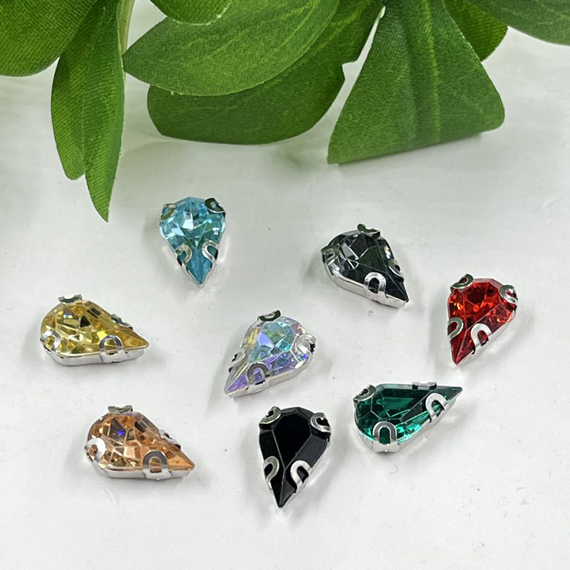 8*13mm water-drop acrylic claw drill D-shaped four-corner imitation hook hand-sewn drill diy shoes, bags, clothing, accessories details Picture