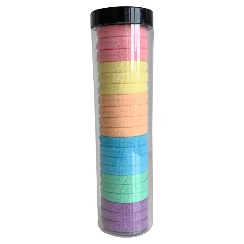 Exquisite canned rubber band hair tie for women, high-elasticity and durable hair tie, summer black hair band leather case headwear Item Picture