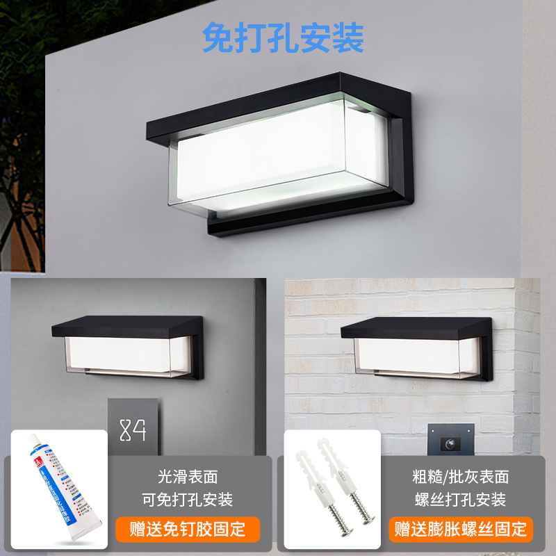 Outdoor Waterproof Wall Lamp Villa Courtyard Exterior Wall Balcony Door Post Door Head Solar Wall Lamp Foreign Trade Cross-Border Item Picture