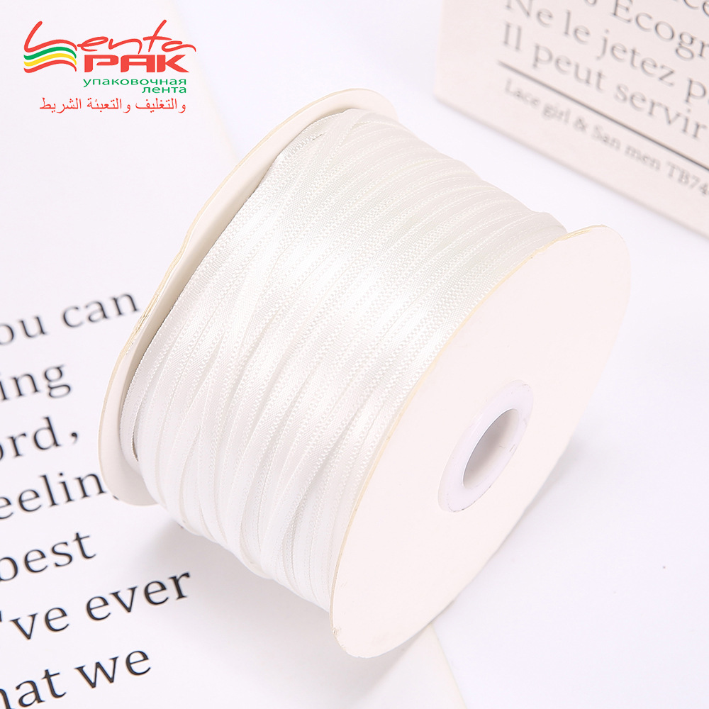 Fine Ribbon 3Mm Double Sided Polyester Ribbon 0.3 Cm Ribbon Tag Rope Ribbon Ribbon Ribbon Double Sided Fine Ribbon Ribbon Application Scenario