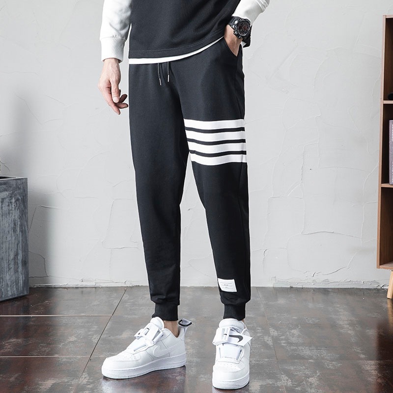 TB men's Spring/Summer cotton four-bar sporty casual pants, couple outfits, trendy brand loose tight-fitting long pants Specification image