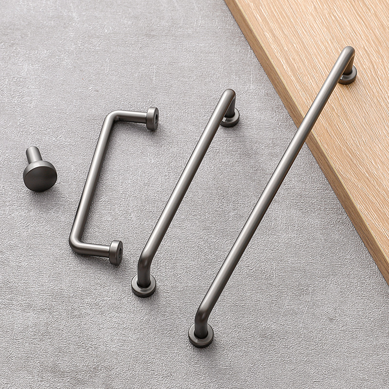 New creative, simple, light luxury and high-end style kitchen cabinets, wardrobes, drawers, shoe cabinets, zinc alloy furniture, cabinet doors, hardware handles details Picture