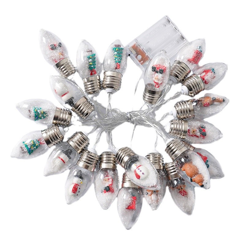 灯串/圣诞灯串/圣诞灯/圣诞装饰球/LED造型灯白底实物图