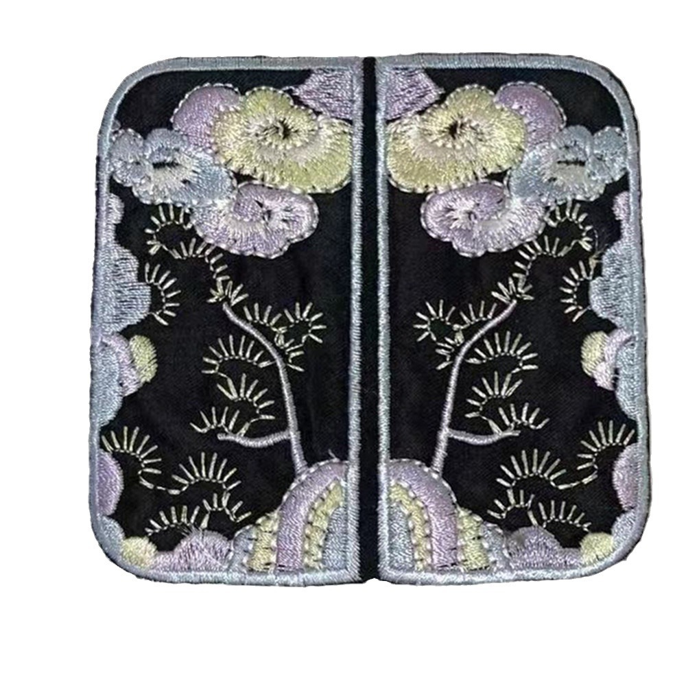 Gallo Wholesale Flat Embroidery Value Boutique Square Diamond Matching Black Dress Hanfu Hat Accessories Direct Sales Diy24