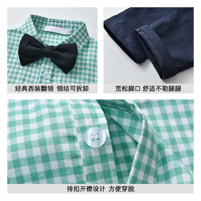 Wholesale children's clothing, one-piece consignment, Korean-style two-piece sets, summer and autumn boys' long-sleeved baby clothes Specification image
