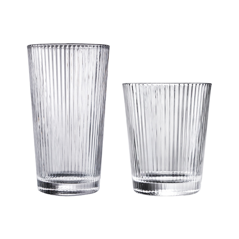 Manufacturers Wholesale Vertical Glass Glass Cup Vertical Stripe Juice Cup Household Tight Edge Cup Coffee Cup Item Picture