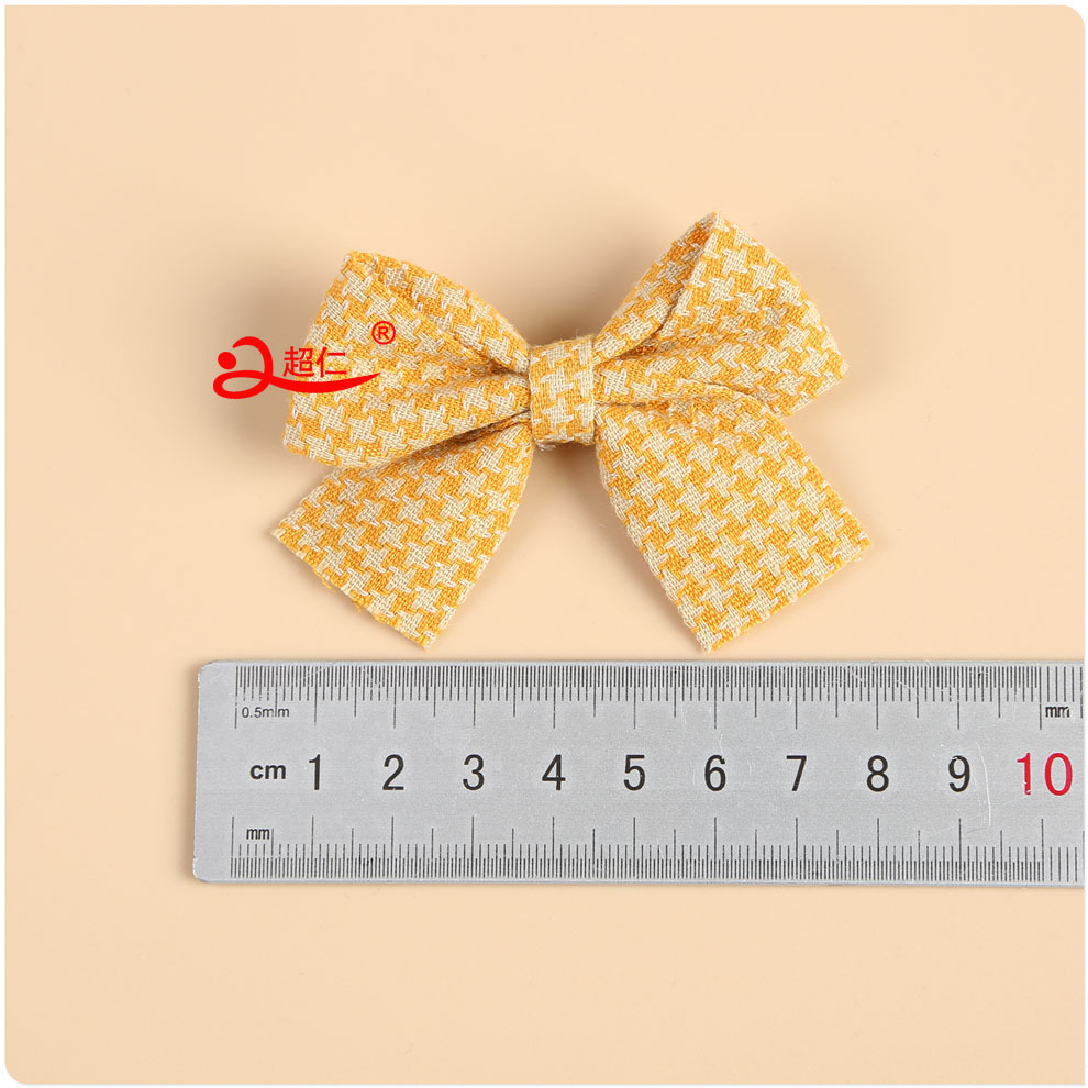 Hand Bow Small Fragrant Wind Hair Accessories Gift Clothing Accessories New Color White Checkered Bow Can Be Produced Item Picture