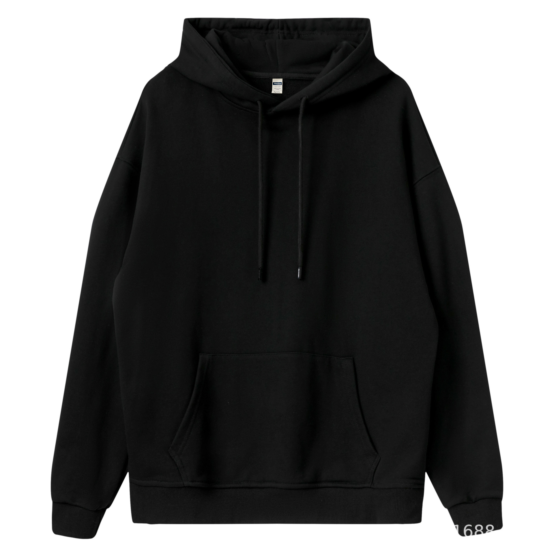The new men's autumn solid-color hoodie with 360g hooded cotton sweatshirt features a loose and laid-back style with printed floral patterns Application Scenario