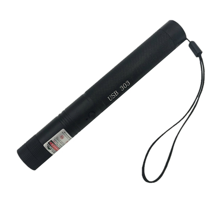 Usb303 Green Light Indicator Laser Laser Flashlight Direct Charge Built-In Battery Single-Point Long-Range Sales Coach Light Item Picture