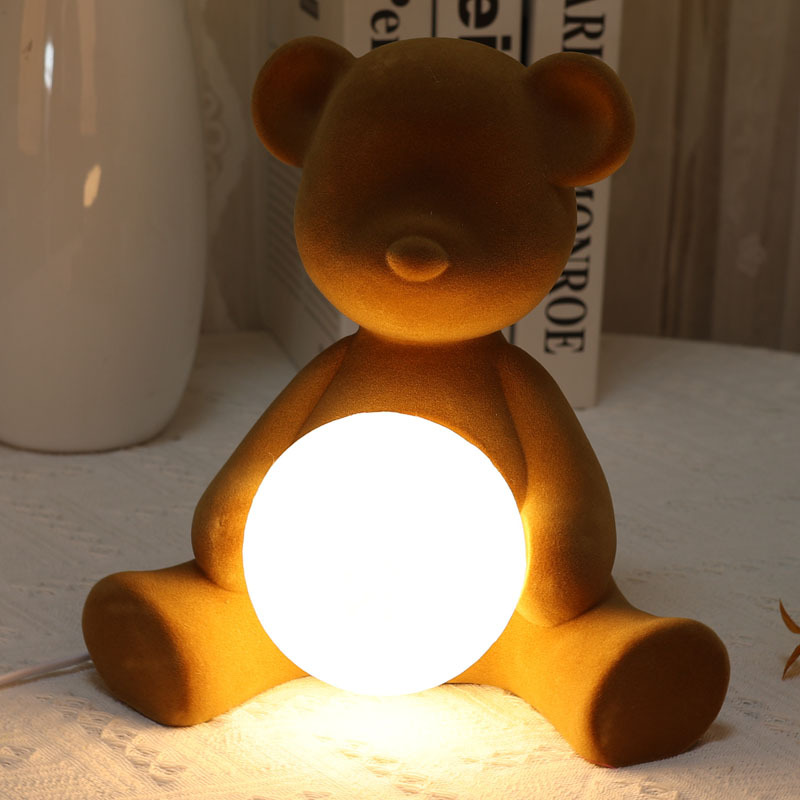 Cartoon table lamp for children's bedroom, cute Ins-style teddy bear for living room decoration, bedside lamp for boys and girls' bedrooms Specification image