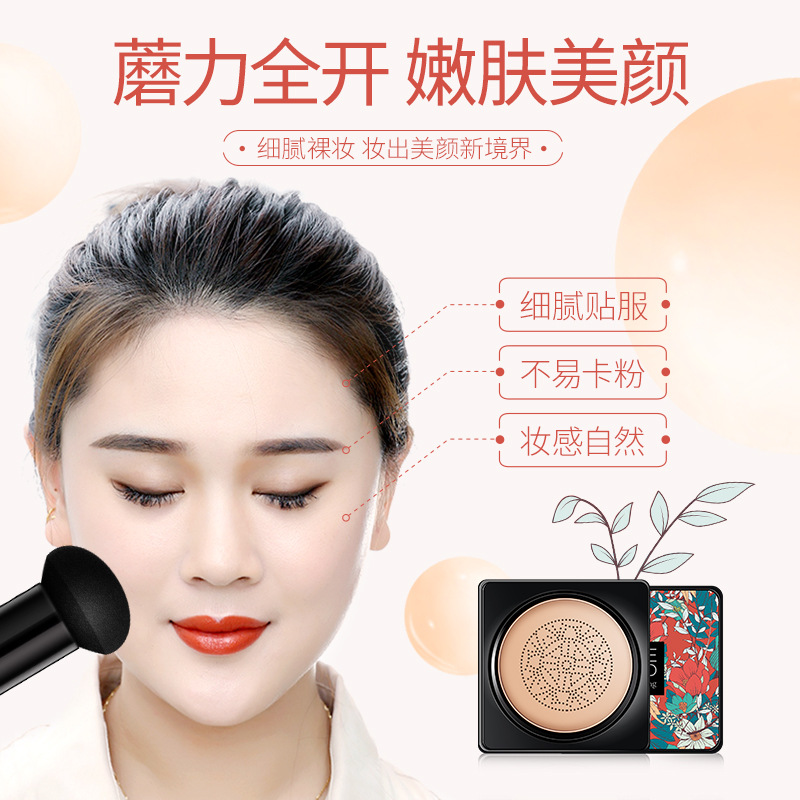 A Spring-Water Air Cushion Beauty Cream Mushroom Air Cushion Liquid Foundation Concealer Cc Stick Specification drawing