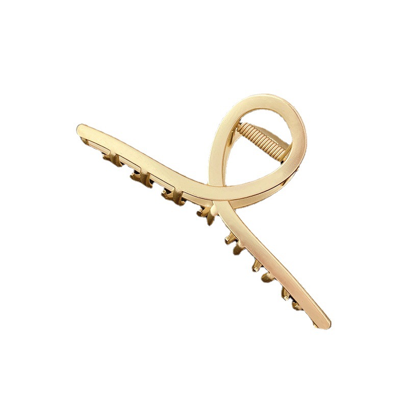 South Korean Net Red Metal Hairpin Back Head Grab Clip Large Shark Clip Elegant Temperament 2023 New Hair Accessories Female Item Picture
