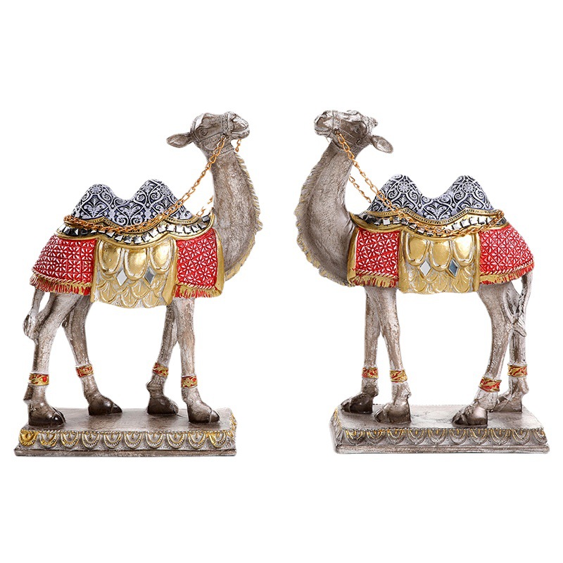 Cross-Border Foreign Trade Desert Camel Animal Resin Decoration Model Model Room Office Soft Decoration Crafts Item Picture