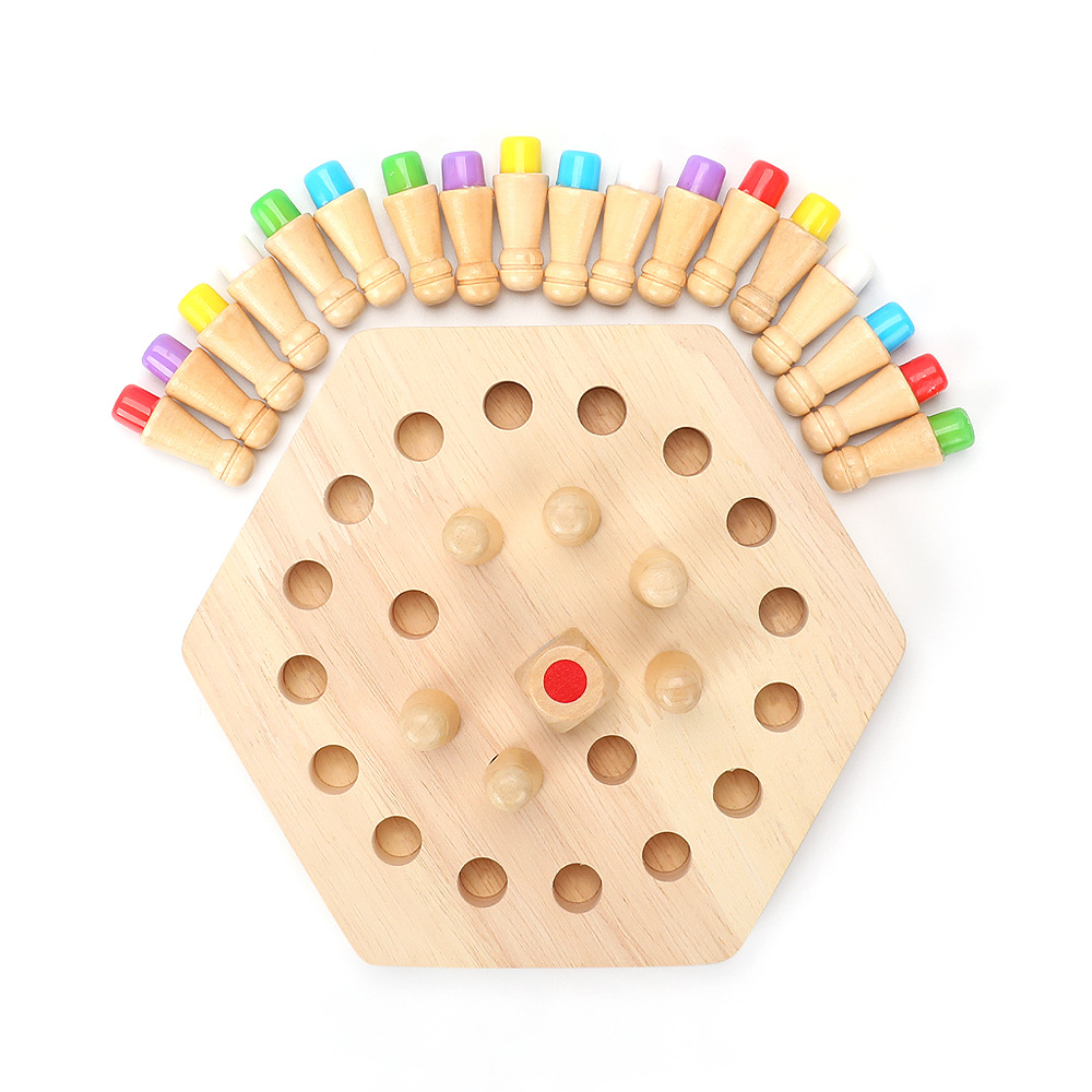 儿童益智桌面游戏玩具记忆棋多功能木制逻辑思维早教专注力玩具详情图5