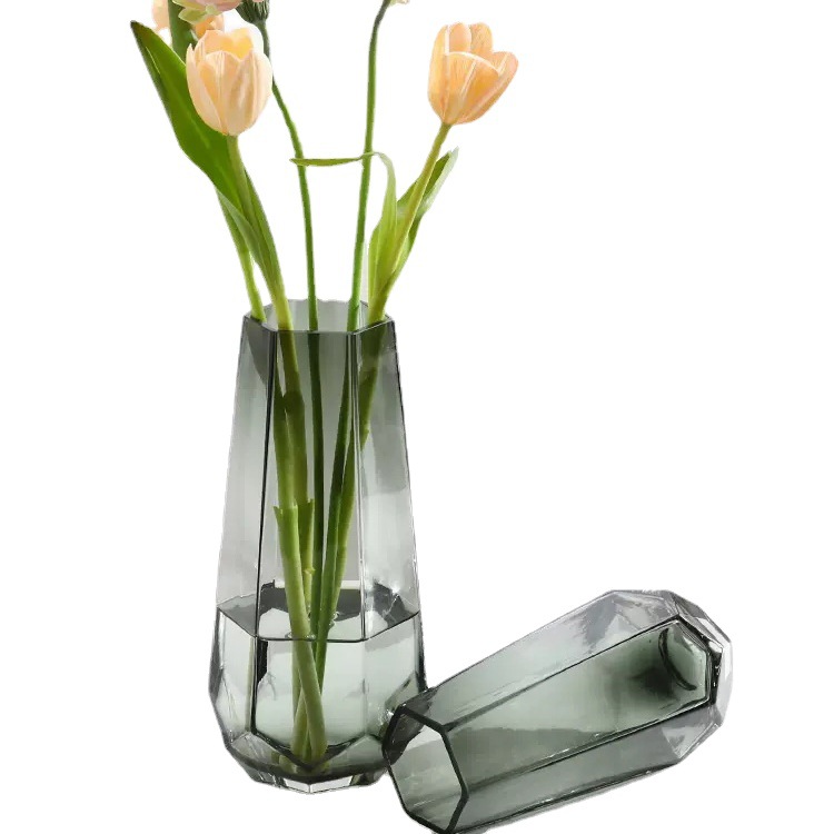 Net Red Nordic Simple Creative Glass Vase Transparent Water Raised Flower Arrangement Rose Lily Machine Living Room Decoration Home Item Picture