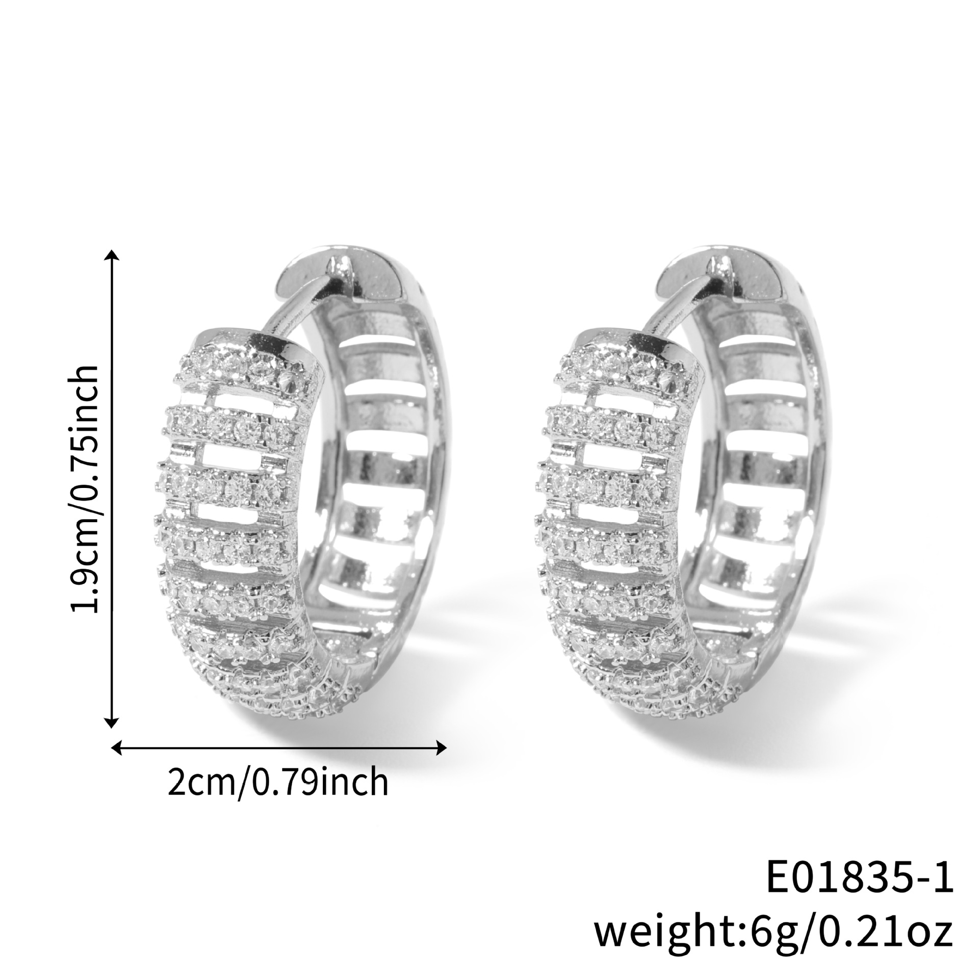 Kashi's autumn cross-border minimalist InS-style ring zircon geometric sparkling ear buckles are Valentine's Day gift accessories for couples Item Picture