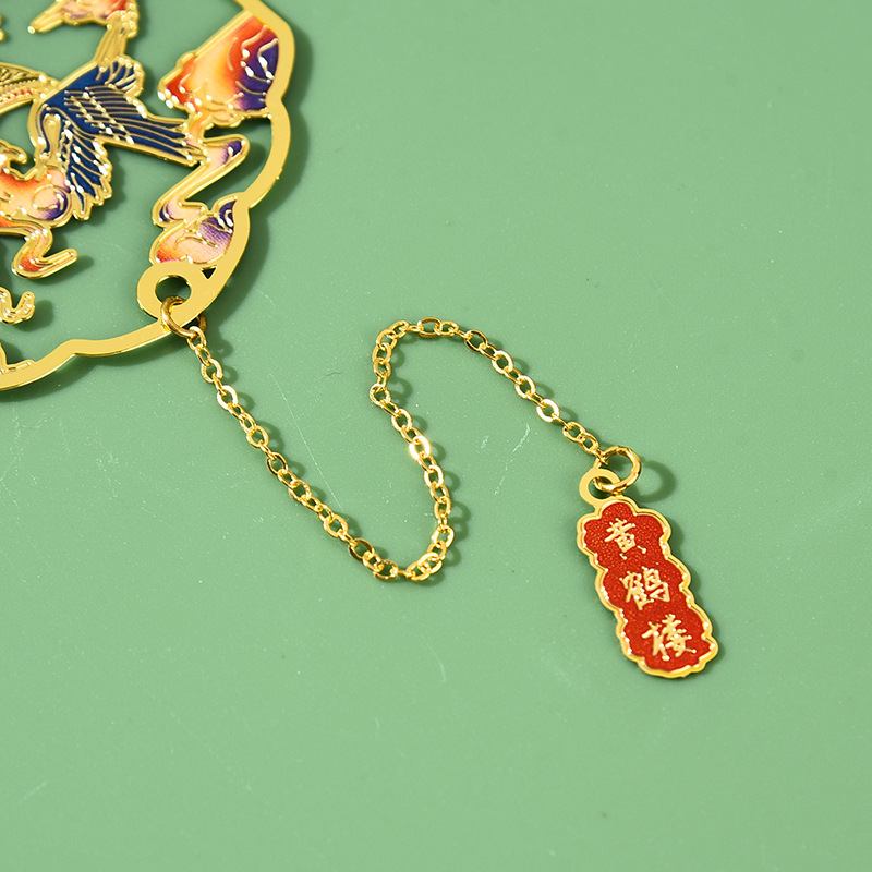 Original metal bookmarks from Wuhan scenic spot Yellow Crane Tower, creative Chinese-style classical brass bookmarks, scenic area gifts Application Scenario