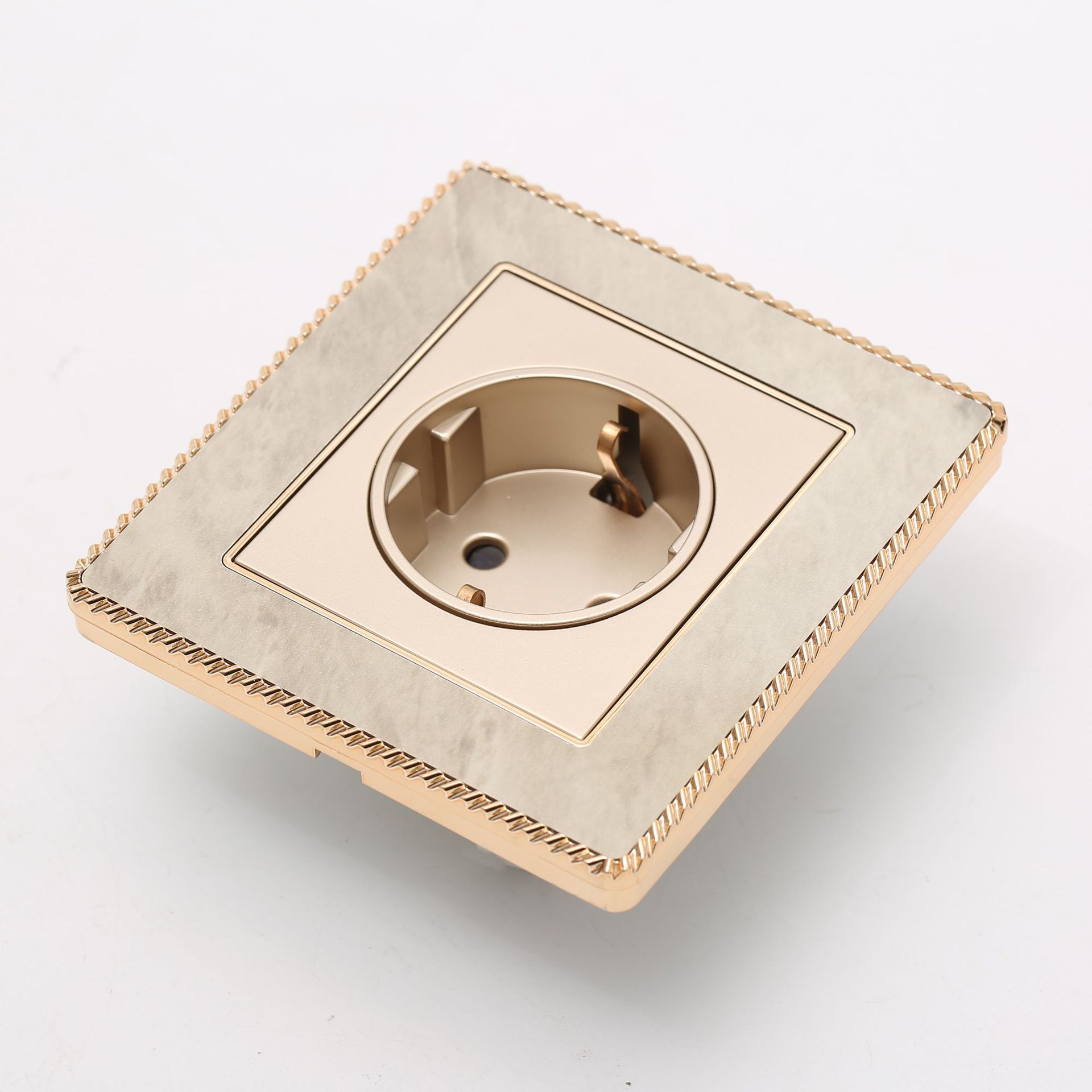 家装批发欧标墙壁插座两孔一位欧式插座外贸批发