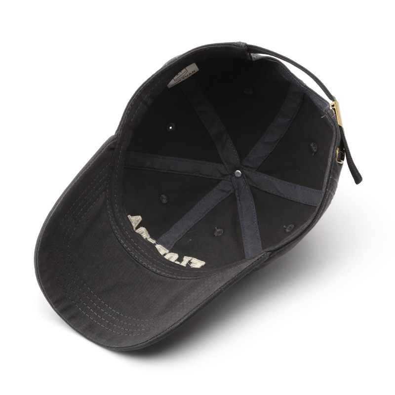 Japanese-style retro women's spring and autumn washed cotton letter embroidered baseball cap, outdoor men's sun protection and shade baseball cap Application Scenario