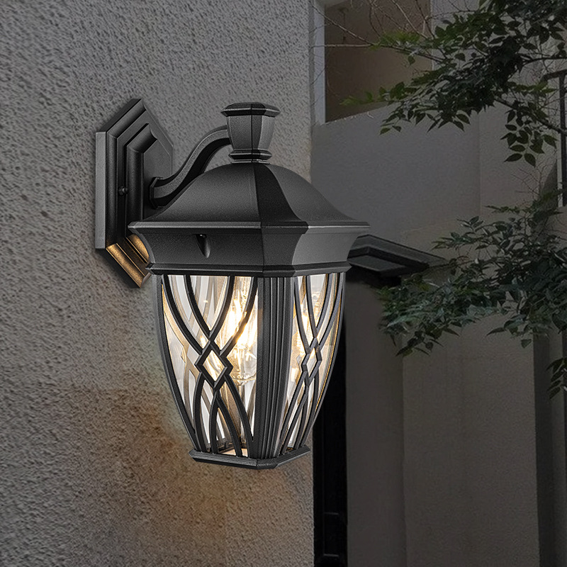 New Chinese-style outdoor waterproof wall lamps, outdoor garden villa entrance staircase wall lamps, courtyard corridor leading street lamps details Picture