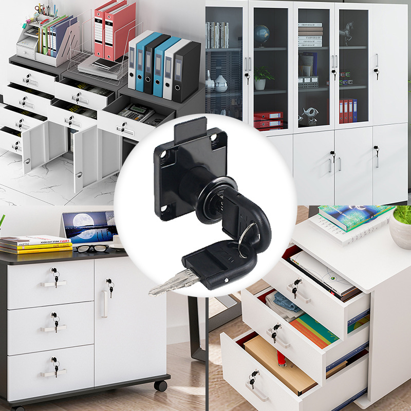 Factory Direct Office 138 Drawer Square Tongue Lock Home Wardrobe Door Lock Stainless Steel Hardware Cabinet Door Cabinet Square Tongue Lock Application Scenario