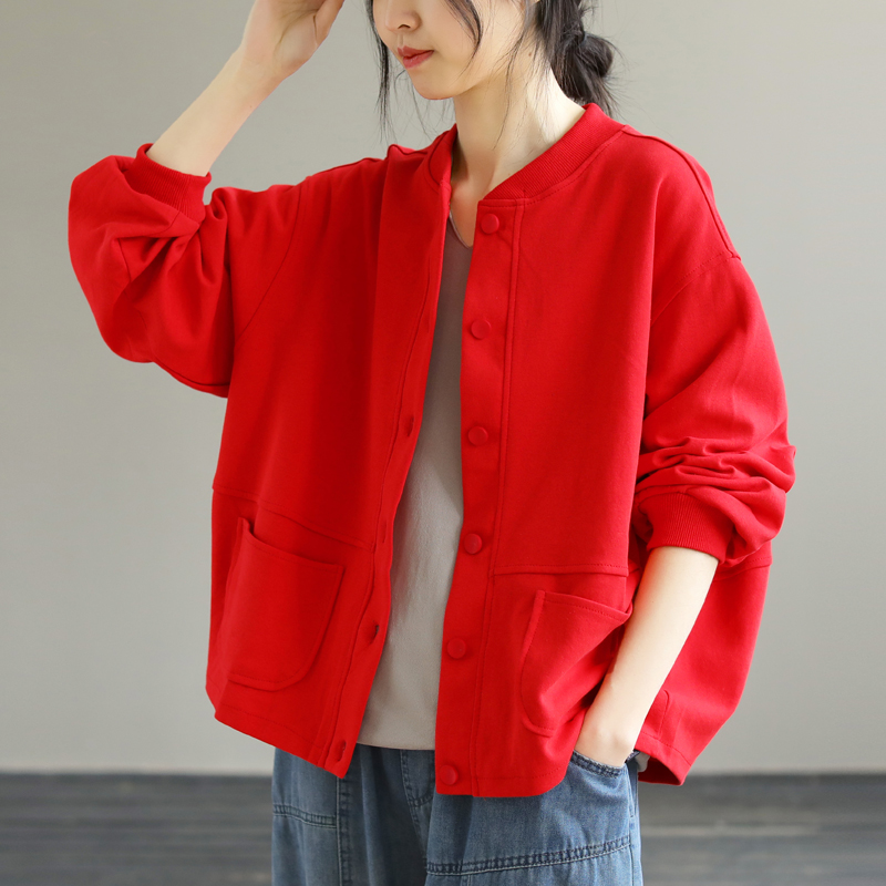A 200-pound loose Korean-style hoodie for chubby girls and a slimming coat for chubby girls, a trendy early autumn new style details Picture
