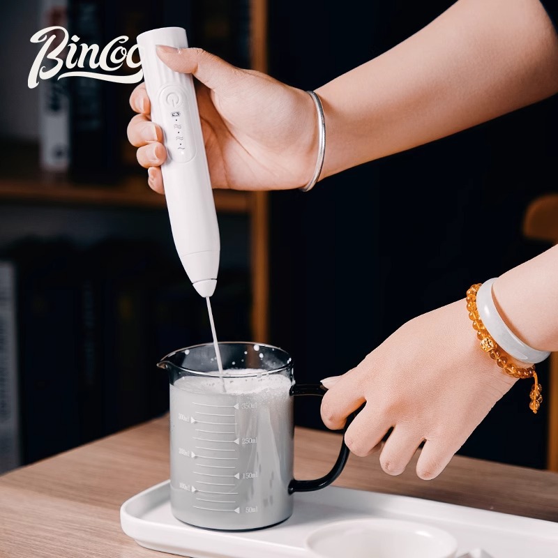 Bincoo咖啡打泡器打奶泡器家用电动奶泡机手持打发器牛奶搅拌器