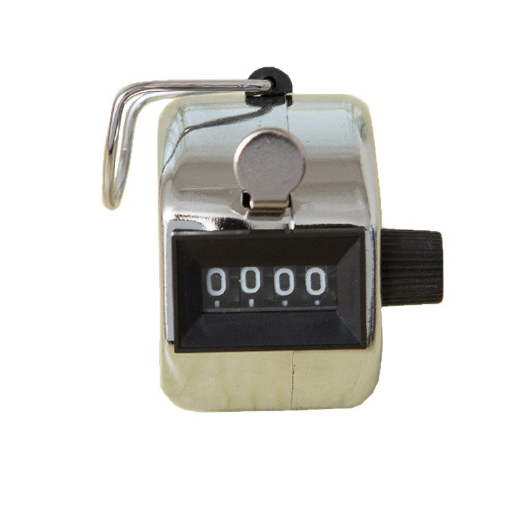 Metal pure mechanical counter counter, 4-digit hand-held counter for counting the number of students during sports activities Item Picture