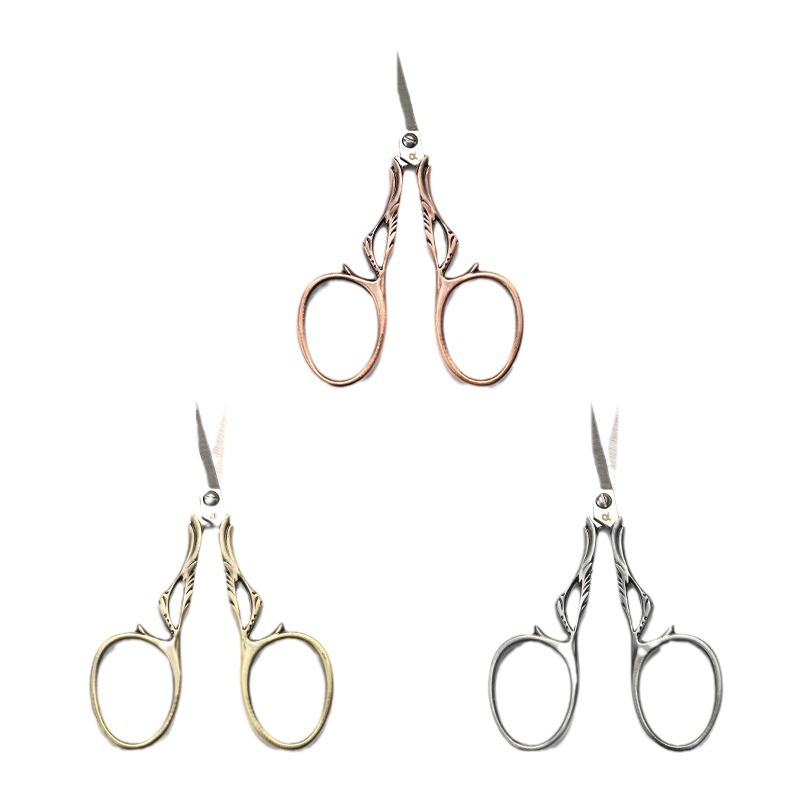Classic Exquisite Vintage Thorn Scissors Household Stainless Steel Tailor Embroidery Scissors Hand Cross Stitch Thread Head Small Scissors Item Picture