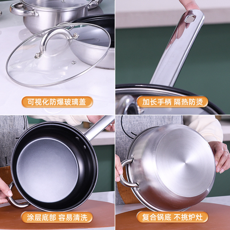 锅具套装实物图