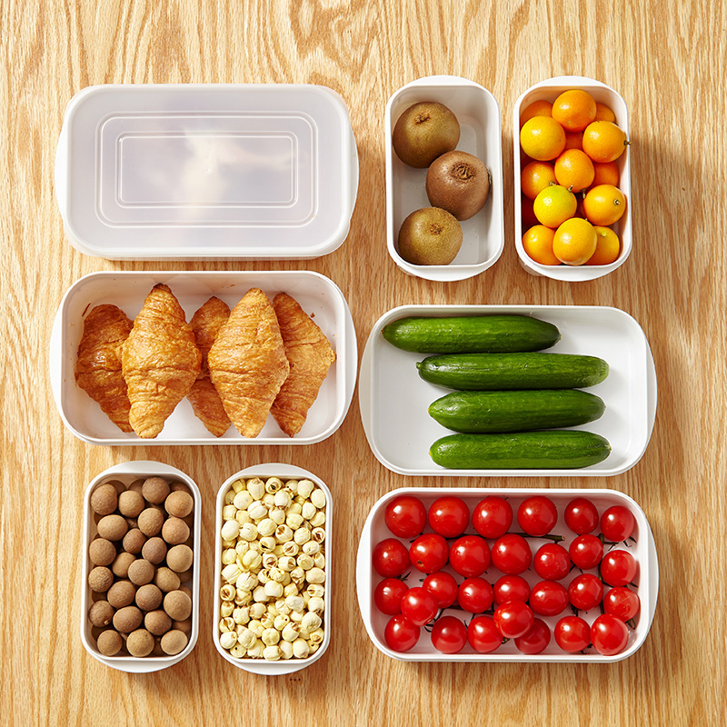 塑料冰箱水果保鲜盒可微波炉便当盒长方形小饭盒多规格食品收纳盒详情图2