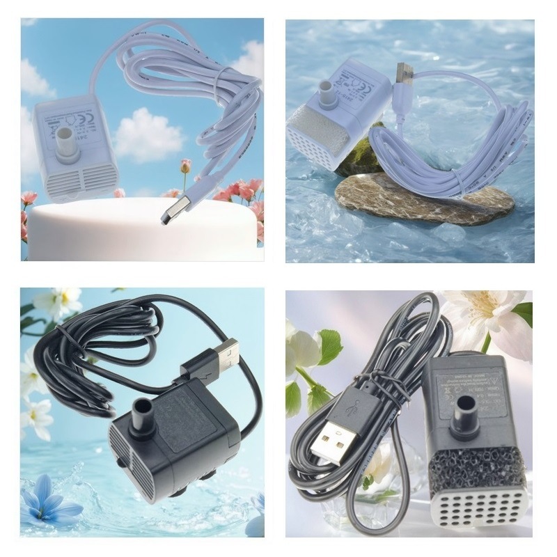 昂特电器小水泵2415-12鱼缸水泵usb5V宠物饮水机水泵微型水泵