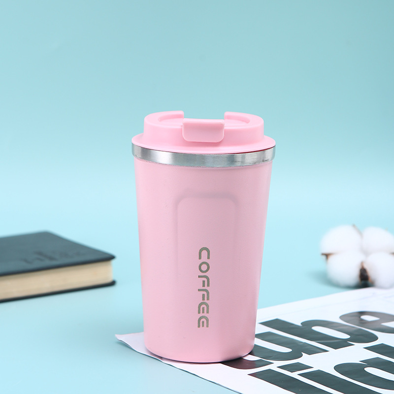 Explosive 304 Stainless Steel Second Generation Coffee Cup Portable Vacuum Thermos Cup Creative Simple Double Car Water Cup Specification drawing