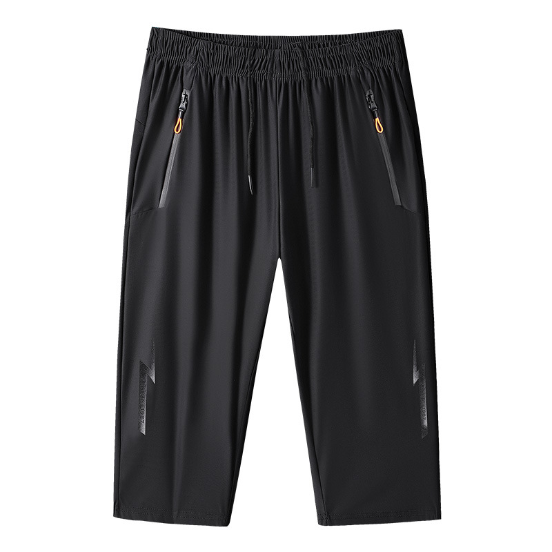 Pantalones cortos hombre verano exterior estilo delgado holgado deportivo casual pantalón medio pantalón de cinco centavos ropa de trabajo hombre hielo seda pantalones de siete centavos Item Picture