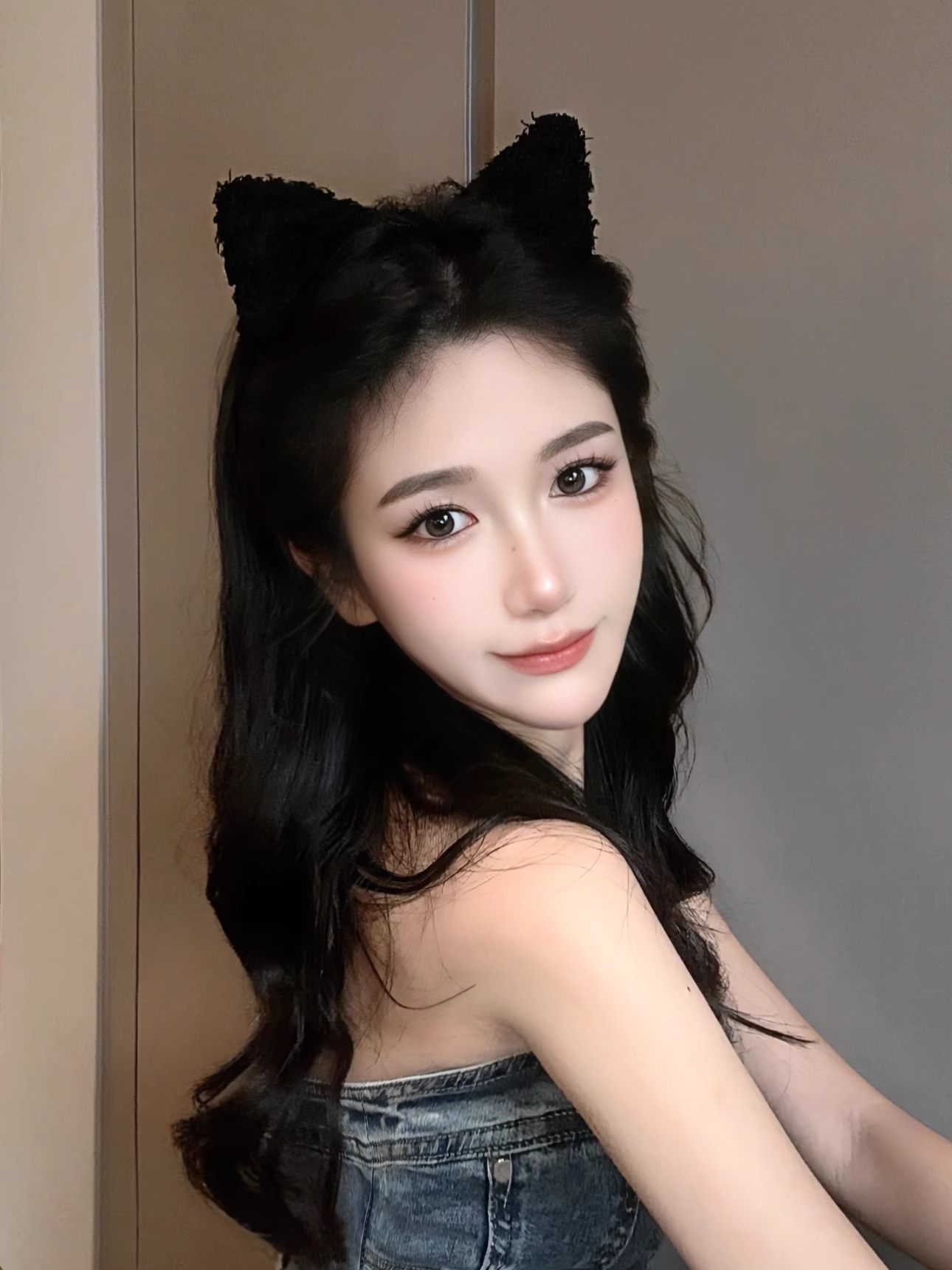 可爱猫咪发箍女款毛绒甜美猫耳朵发饰洗脸敷面膜头箍化妆发卡头饰详情4