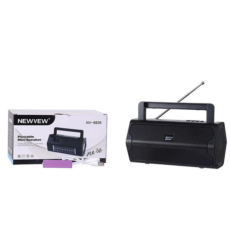 Wireless Bluetooth Speaker With Radio Function Portable Outdoor Square Dance Flashlight Foreign Trade Audio Nv-8826 Item Picture