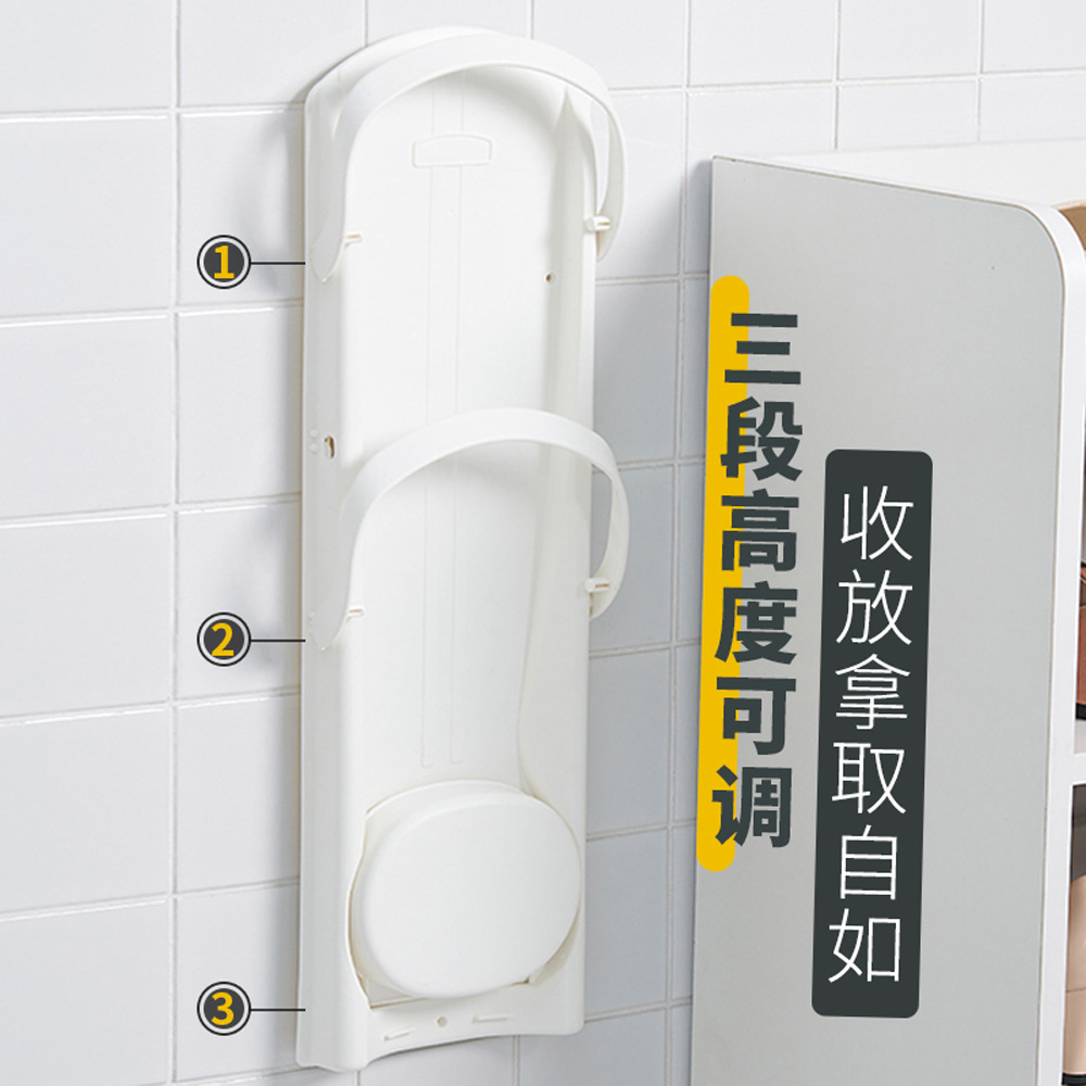 A non-drilling wall-mounted umbrella storage rack with water drainage, foldable for large and small umbrellas, universal creative hotel commercial storage rack Application Scenario