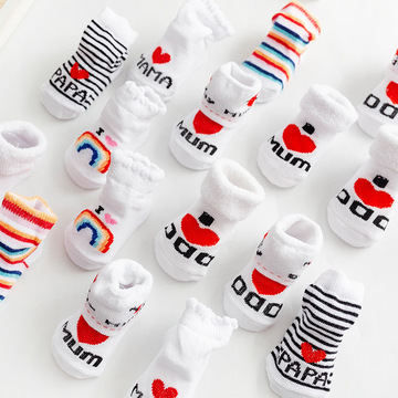 Cross-border trade children's socks, baby socks, infant socks, princess socks, cute baby socks, socks for loving dad and mom Specification image