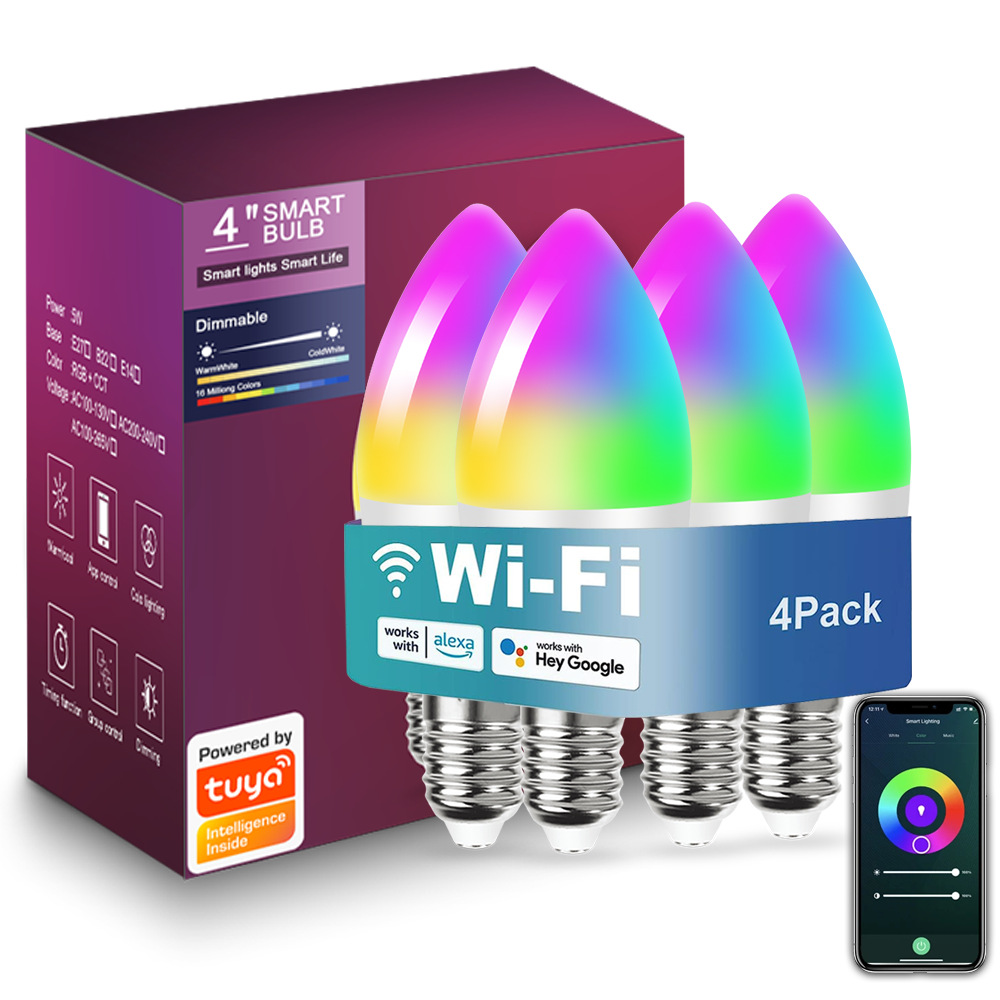 Smart Graffiti wifi Candle light E14 Smart APP remote control LED bulbs Application Scenario