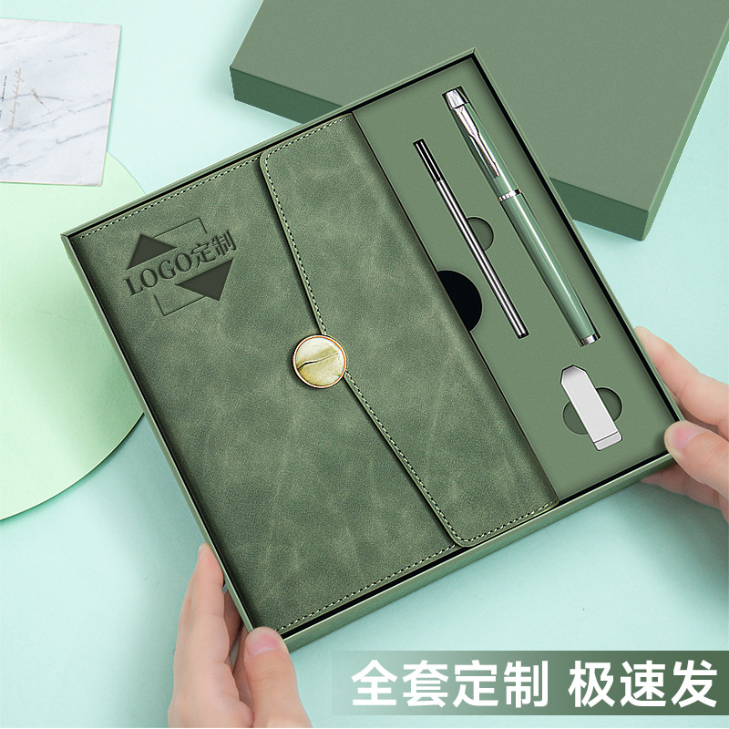 Customized business notebook sets with logo printing, office notebook gift boxes, high-appearance-level commemorative souvenirs wholesale details Picture